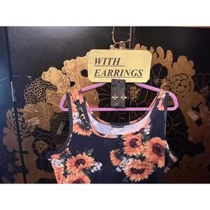 1X Sunflower Dress & Bee Earrings